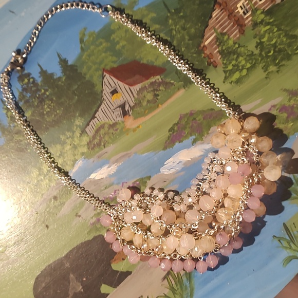 Pink/Clear Necklace - Picture 3 of 5